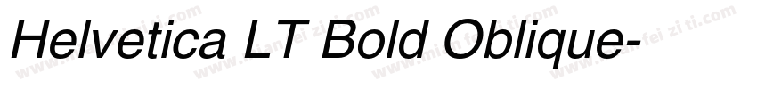 Helvetica LT Bold Oblique字体转换